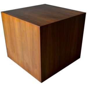 Walnut Cube Table from the Private Collection of Julius Shulman, circa 1955