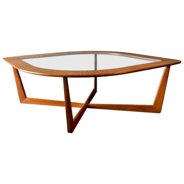 Mahogany and Glass Coffee Table by Erno Fabry, circa 1955