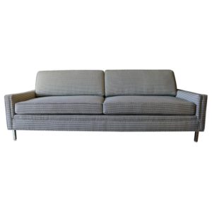 Mid-Century Modern Sofa in Black and White Houndstooth, circa 1955