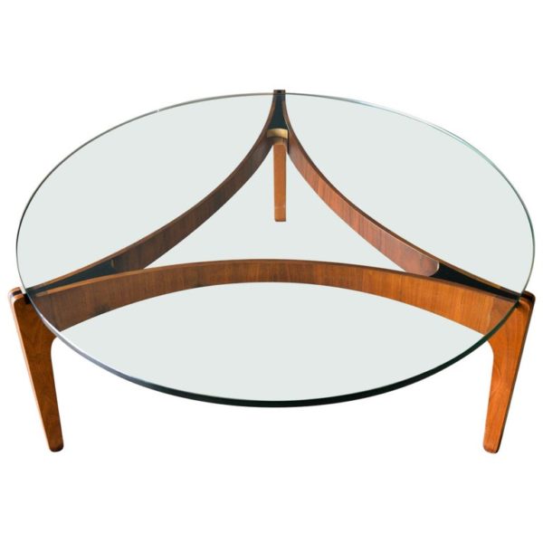 Rosewood and Glass Coffee Table by Sven Ellekaer for Christian Linneberg