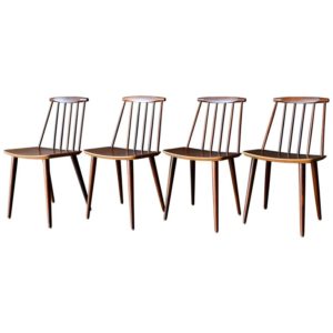 Spindle Back Dining Chairs by Folke Palsson, circa 1965