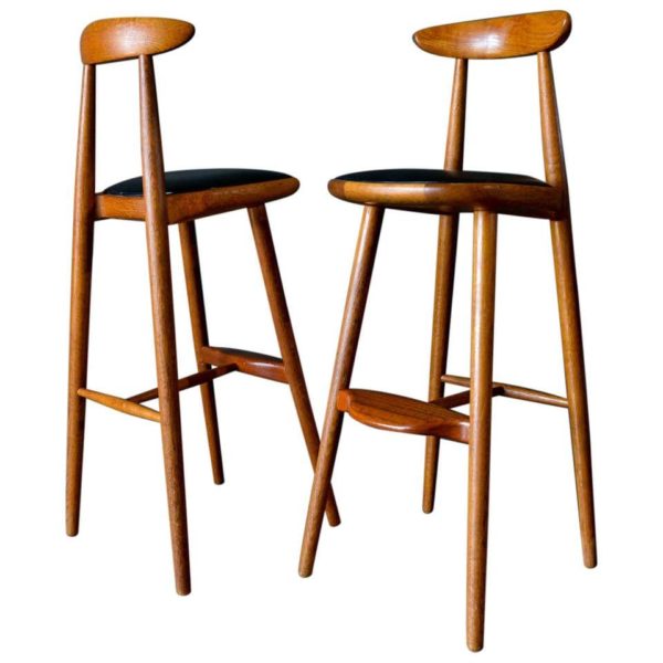 Vilhem Wohlert Pair of Teak Barstools, circa 1960