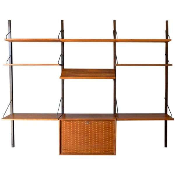 Poul Cadovius Royale System Walnut Wall Unit, circa 1965