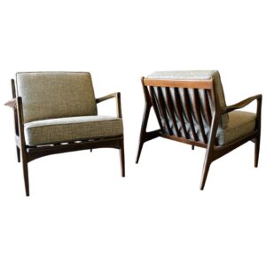 Pair of Danish Lounge Chairs by I. B. Kofod-Larsen for Selig, circa 1965