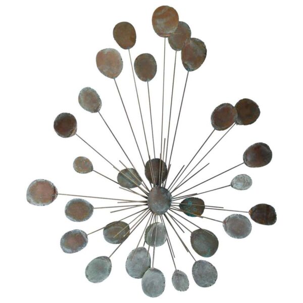 Metal Sunburst Wall Sculpture, circa 1970