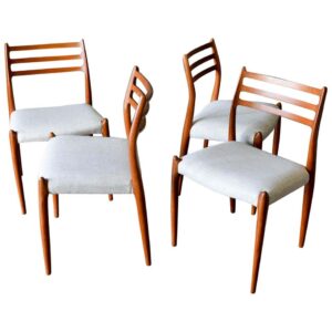 Niels Moller Model 78 Teak Dining Chairs, Set of 4, circa 1960