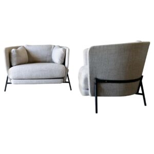 Pair of 'Love Cushion' Armchairs with Ottomans by Neri & Hu for Arflex, Italy