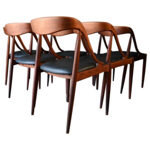 Johannes Andersen for Moreddi Set of 6 Teak Dining Chairs, ca. 1965