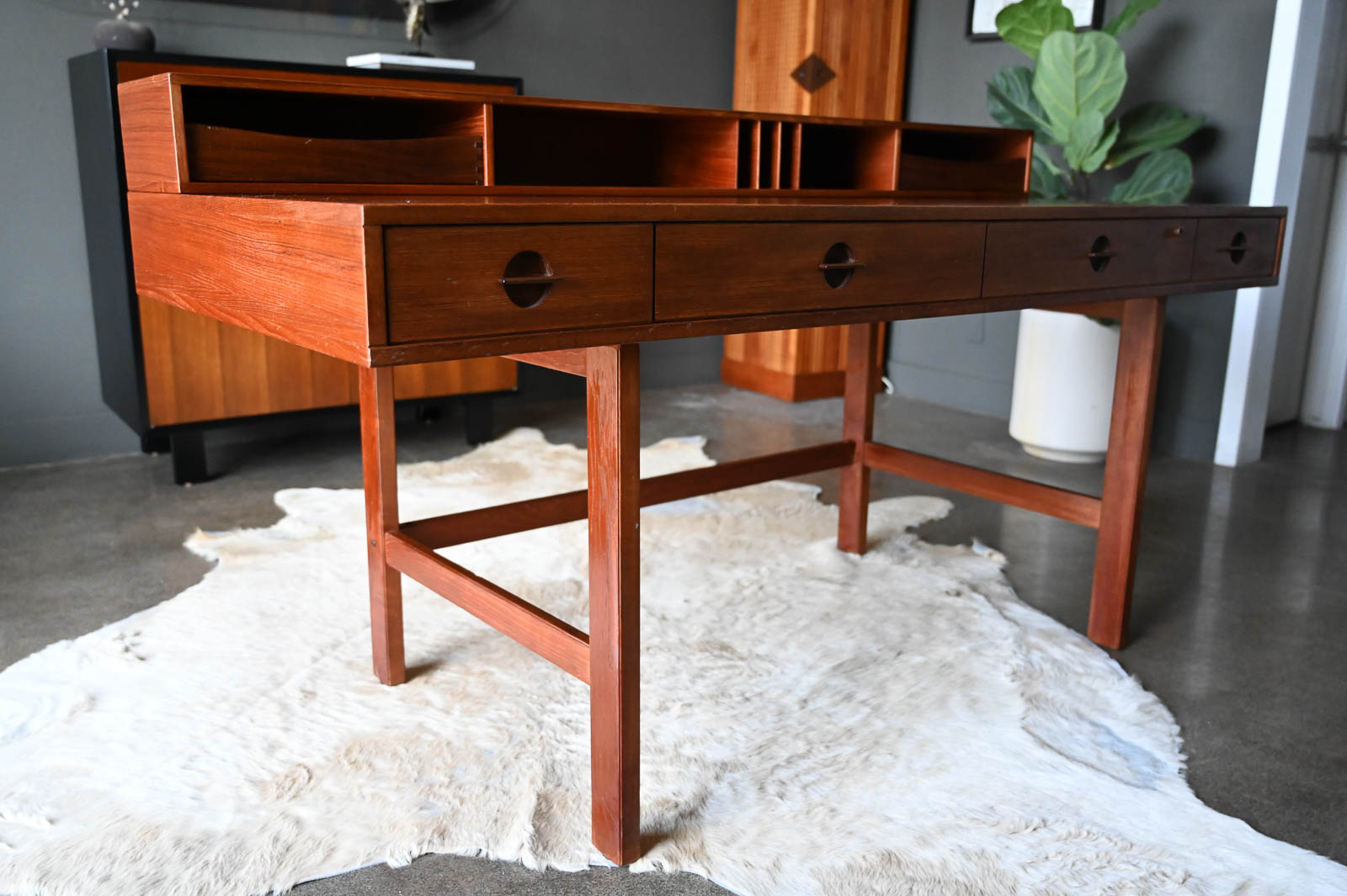 Teak Flip-Top Partners Desk by Peter Løvig Nielsen, circa 1970